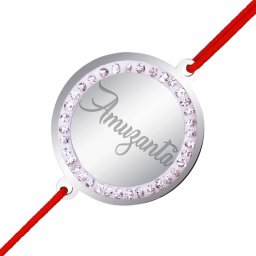 Martisor Bratara Inox Banut Pietre Amuzanta Argintiu