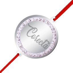 Martisor Bratara Inox Banut Pietre Corecta Argintiu