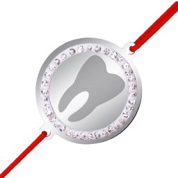 Martisor Bratara Inox Banut Pietre Doctor Stomatolog Argintiu