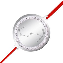 Martisor Bratara Inox Banut Pietre Constelatie Scorpion Argintiu