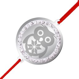 Bratara Inox Banut Pietre Bufnita Motive Traditionale Argintiu