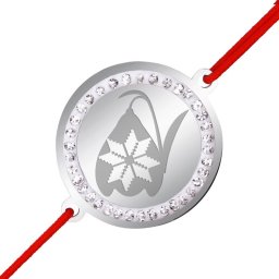 Bratara Inox Banut Pietre Ghiocel Motive Traditionale Argintiu