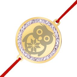 Bratara Inox Banut Pietre Bufnita Motive Traditionale Auriu