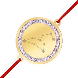 Martisor Bratara Inox Banut Pietre Constelatie Leu Auriu