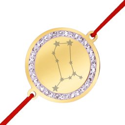 Martisor Bratara Inox Banut Pietre Constelatie Gemeni Auriu