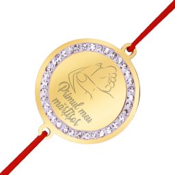 Martisor Bratara Inox Banut Pietre Primul meu martisor Auriu