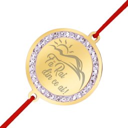 Martisor Bratara Inox Banut Pietre Fa Rai din ce ai Auriu