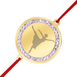 Martisor Bratara Inox Banut Pietre Balerina Auriu