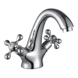 Baterie pentru lavoar baie , Stilo retro crom , dubla comanda