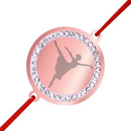 Martisor Bratara Inox Banut Pietre Balerina Rose Gold