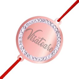 Martisor Bratara Inox Banut Pietre Visatoare Rose Gold