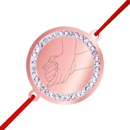 Martisor Bratara Inox Banut Pietre Tinutul de Maini Rose Gold