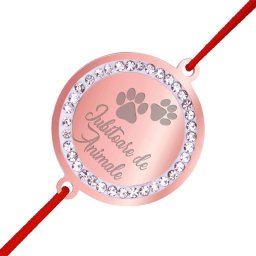 Martisor Bratara Inox Banut Pietre Iubitoare Animale Rose Gold