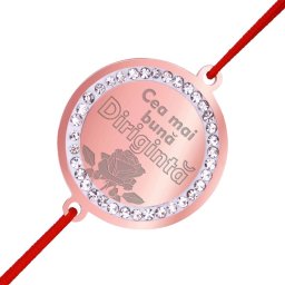 Martisor Bratara Inox Banut Pietre Buna Diriginta Rose Gold