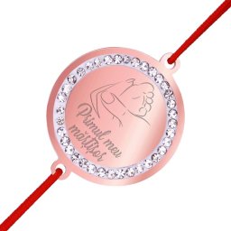 Martisor Bratara Inox Banut Pietre Primul meu martisor Rose Gold
