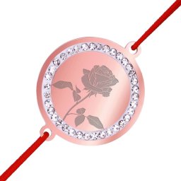 Martisor Bratara Inox Banut Pietre Trandafir Rose Gold