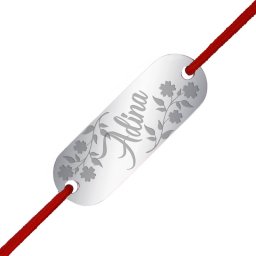 Martisor Bratara Inox Placuta Argintie Nume Adina