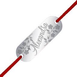 Martisor Bratara Inox Placuta Argintie Nume Alexandra