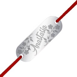 Martisor Bratara Inox Placuta Argintie Nume Anastasia