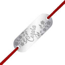 Martisor Bratara Inox Placuta Argintie Nume Cezara