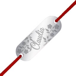 Martisor Bratara Inox Placuta Argintie Nume Claudia