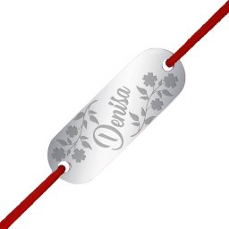 Martisor Bratara Inox Placuta Argintie Nume Denisa