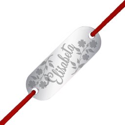 Martisor Bratara Inox Placuta Argintie Nume Elisabeta