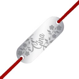 Martisor Bratara Inox Placuta Argintie Nume Gina