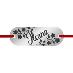 Martisor Bratara Inox Placuta Argintie Nume Ileana