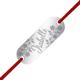 Martisor Bratara Inox Placuta Argintie Nume Isabelle