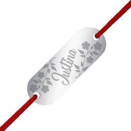 Martisor Bratara Inox Placuta Argintie Nume Iustina