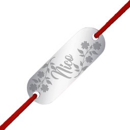 Martisor Bratara Inox Placuta Argintie Nume Nico