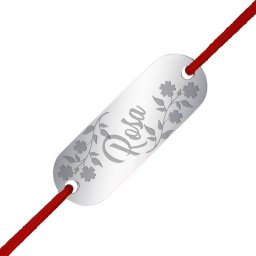 Martisor Bratara Inox Placuta Argintie Nume Rosa