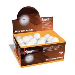 Mingi tenis (60 buc) NB SPORT albe 40 mm