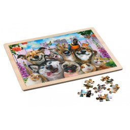 Puzzle lemn Pet Selfie