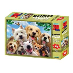 Puzzle 3D Dog Selfie 48 piese