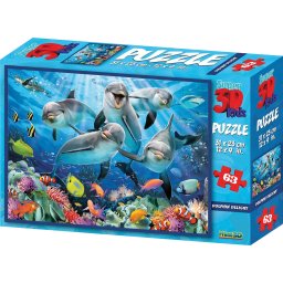 Puzzle 3D Dolphin Deligh 63 piese