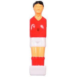 Jucator fotbal rosu/alb 13 mm
