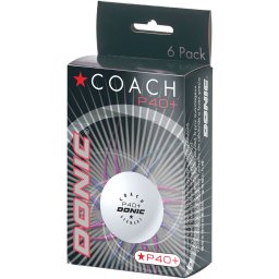Mingi tenis (6 buc) Donic Coach* P40+ albe