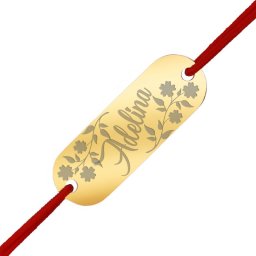Martisor Bratara Inox Placuta Aurie Nume Adelina