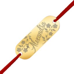 Martisor Bratara Inox Placuta Aurie Nume Alexandra
