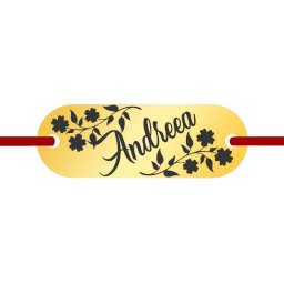 Martisor Bratara Inox Placuta Aurie Nume Andreea