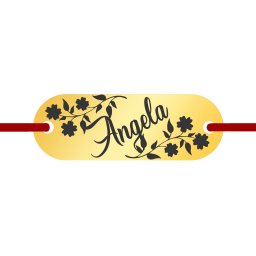 Martisor Bratara Inox Placuta Aurie Nume Angela