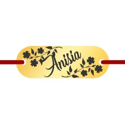 Martisor Bratara Inox Placuta Aurie Nume Anisia