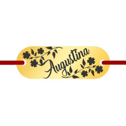 Martisor Bratara Inox Placuta Aurie Nume Augustina