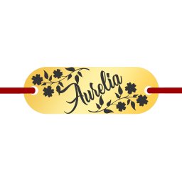 Martisor Bratara Inox Placuta Aurie Nume Aurelia