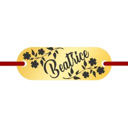 Martisor Bratara Inox Placuta Aurie Nume Beatrice