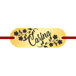 Martisor Bratara Inox Placuta Aurie Nume Carina