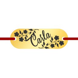 Martisor Bratara Inox Placuta Aurie Nume Carla