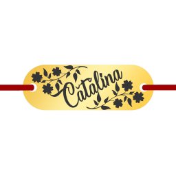 Martisor Bratara Inox Placuta Aurie Nume Catalina